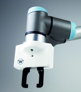 Kompakt und leistungsfähig - der neue MRK-Greifer WSG 25-CR von Weiss Robotics (Bild: Weiss Robotics GmbH & Co. KG)